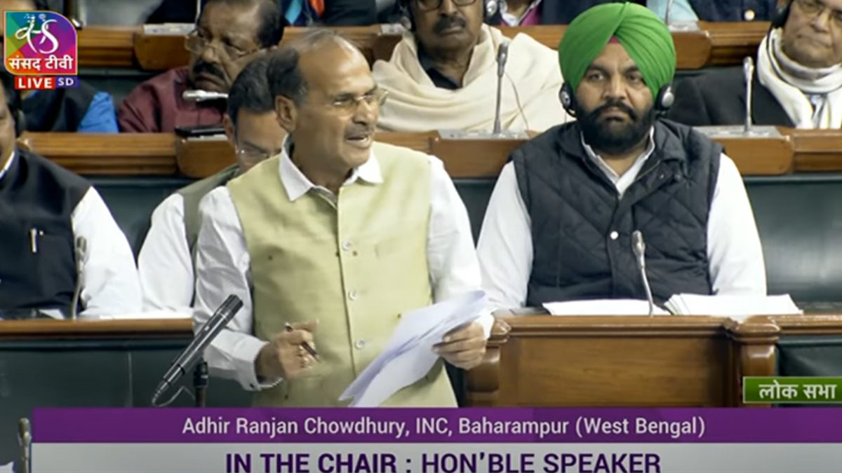 Adhir Ranjan in Lok Sabha