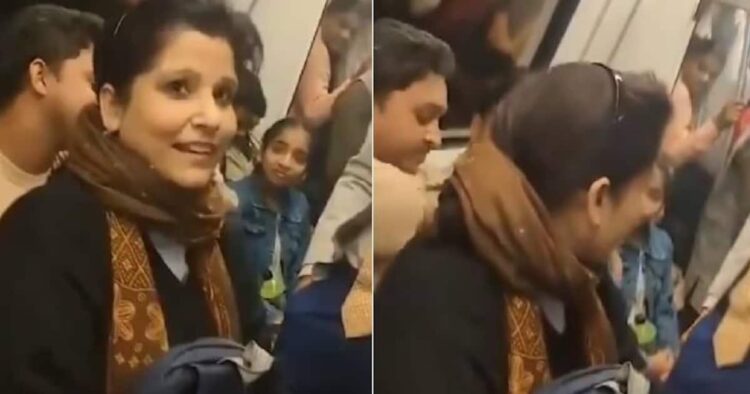 Metro में सीट नहीं मिली तो गोद में बैठ गई लड़की, बोली अभी नहीं रात को फर्क पड़ेगा