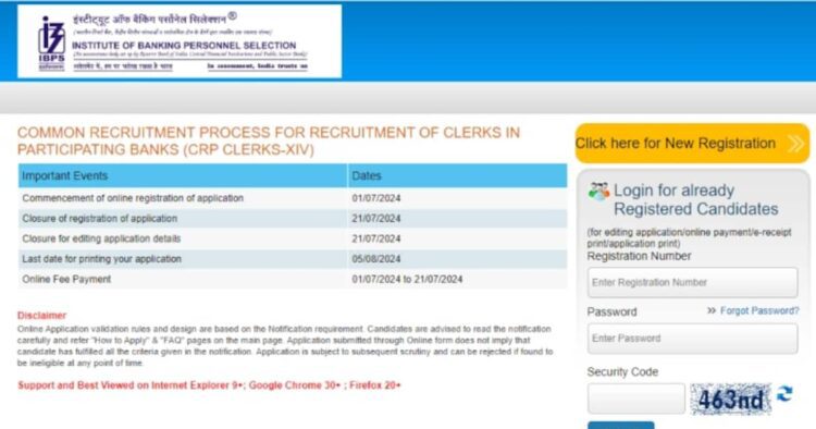 IBPS क्लर्क 6148 वैकेंसी के लिए ibps.in पर आवेदन शुरू, 28 वर्ष तक के ग्रेजुएट कैंडिडेट करें आवेदन, Link
