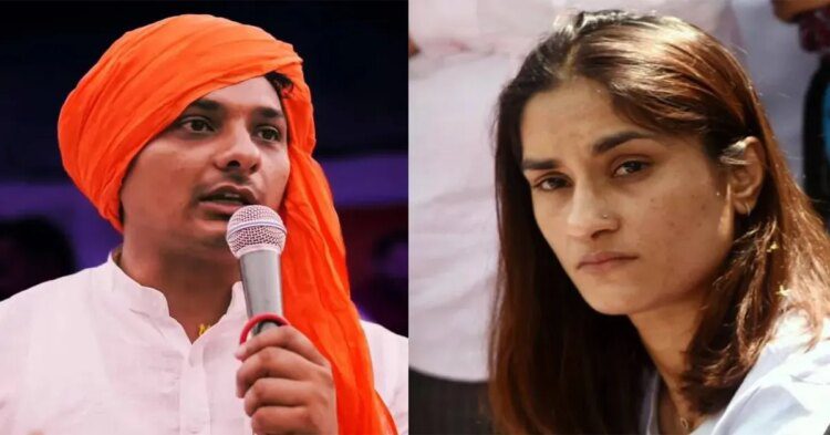 जुलाना विधानसभा सीट से विनेश फोगाट पीछे, बीजेपी से योगेश बैरागी आगे