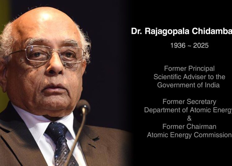 Dr R Chidambaram Passed Away
