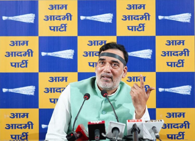 गुजरात में भाजपा ने किसानों के दमन की हदें की पार, 31 अक्टूबर को महापंचायत करेंगे केजरीवाल- गोपाल राय 1 Gopal rai