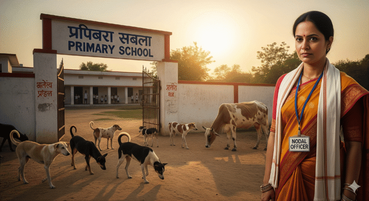 Chhattisgarh Teachers Stray Dog Duty