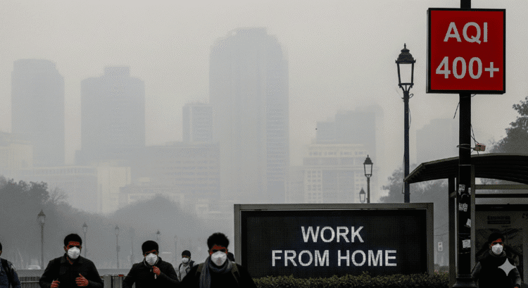 Delhi Pollution Work From Home