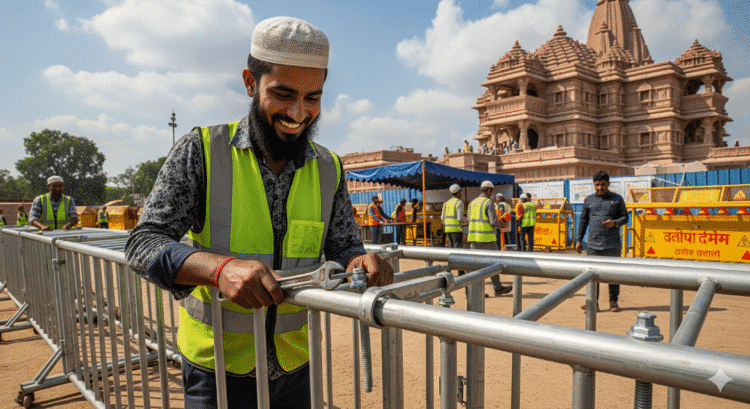 Ram Mandir Dhwajarohan Muslim Workers