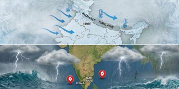 Weather Update India, IMD Rain Alert, Delhi Air Pollution AQI, Cold Wave North India, Winter Forecast 2025.