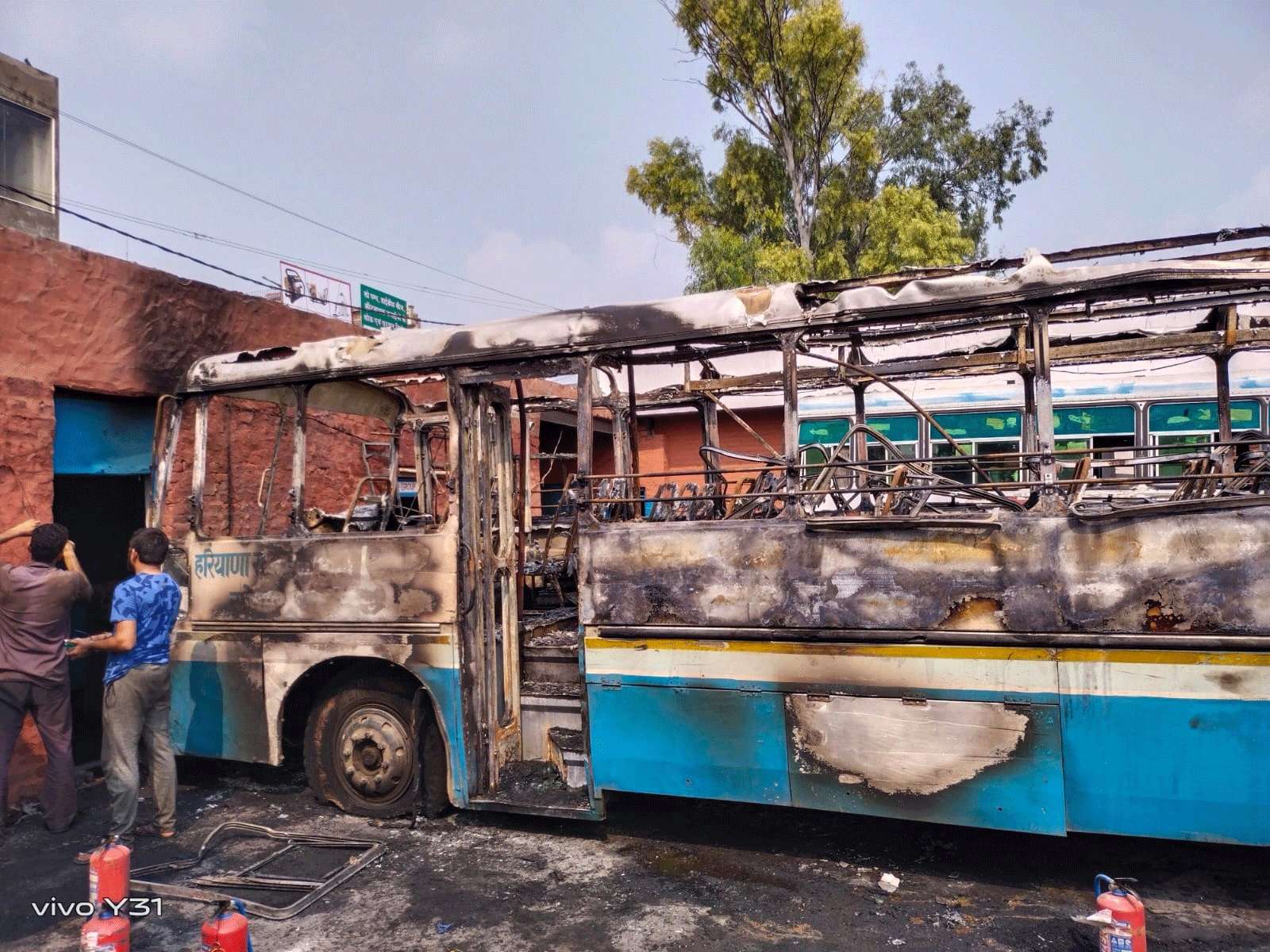 Haryana Roadways Bus Fire