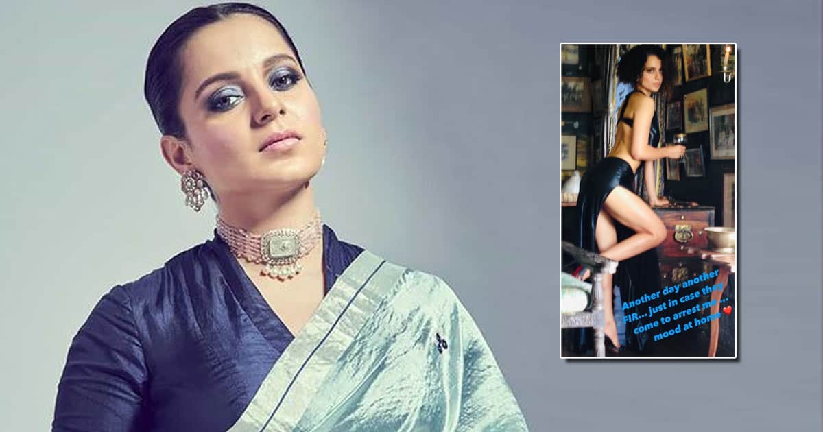 kangana-ranaut-posts-a-bold-photo-in-a-skimpy-black-thigh-slit-skirt-reacting-to-the-fir-against-her-by-sikh-community