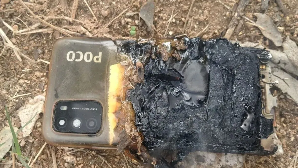 आग लगने के बाद बुरी तरह से जला Poco M3 स्मार्टफोन, कंपनी ने दिया जवाब
