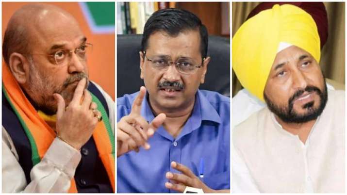 Aam Aadmi Party AAP Alleged Link With Khalistan Will Probe, Amit Shah, Arvind Kejriwal, Charanjit Channi, Sikh For Justice