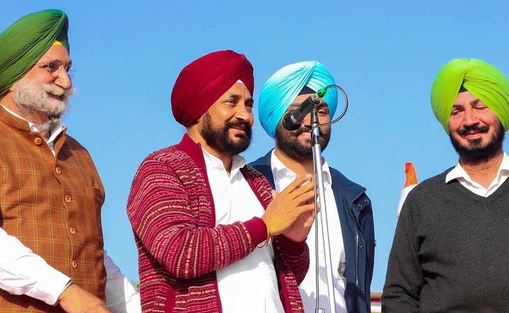 Punjab Election 2022; Congress CM Face Charanjit Singh Channi Distribute Posts In Rallies