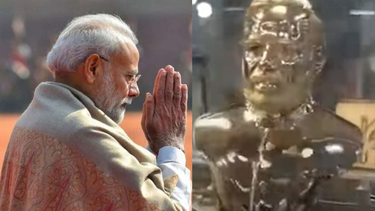 PM Modi Gold Statue