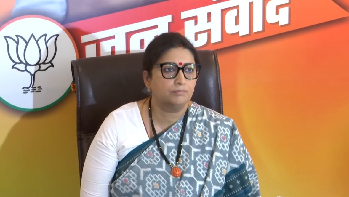 Instead of running away from Parliament, Rahul Gandhi should come here and apologize: Smriti Irani.