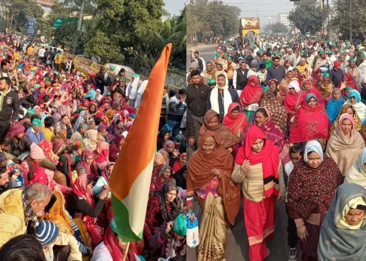 नोएडा में किसानों ने दिनभर किया हंगामा,