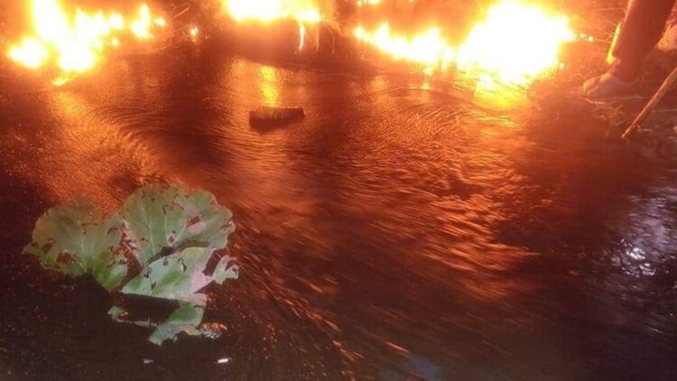 मणिपुर : पावर स्टेशन से लीक हुआ ईंधन नदियों में फैला, कई गांव प्रभावित