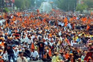 लाखों मराठों ने मुंबई की ओर निकाला लॉन्ग मार्च, लगाए 'Ek Maraatha, Laakh Maraatha' के नारे