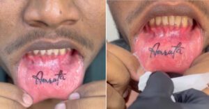 Tatoo on Lower Lip