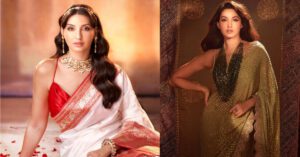 Nora Fatehi Saree Look: आप भी ले सकती हैं इनसे इंस्पिरेशन, देखें तस्वीरें
