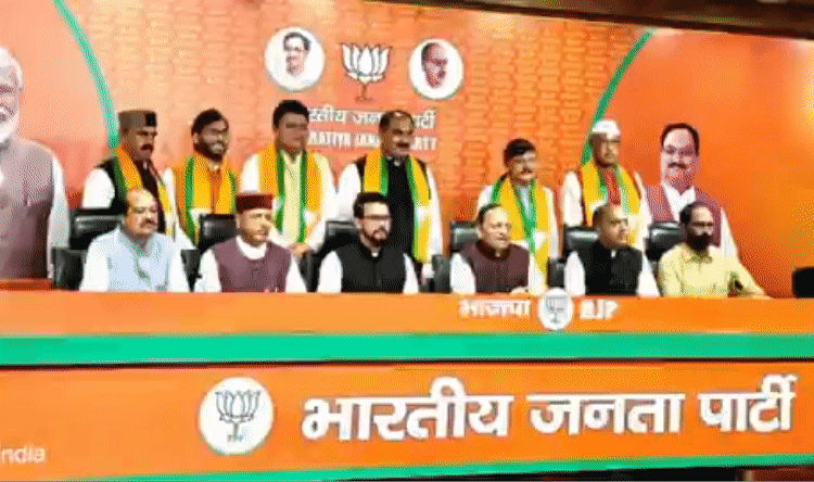 भाजपा में शामिल हुए हिमाचल प्रदेश के 6 बागी कांग्रेस विधायक