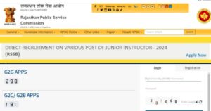 RSMSSB junior instructor recruitment 2024