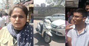 ट्रैफिक नियमों की धज्जियां उड़ा रहा था पुलिसवाला, बेटे को बिठाया सीट पर,