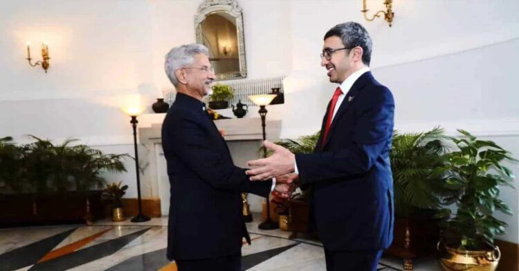 विदेश मंत्री एस जयशंकर ने यूएई के विदेश मंत्री के साथ की मुलाकात,