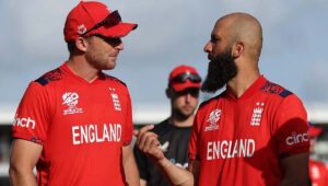 टी-20 विश्वकप के 28वें मैच में England और Oman के बीच खेले गये मैच का स्कोर बोर्ड