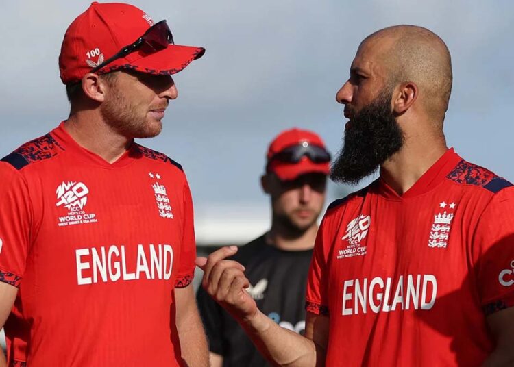 टी-20 विश्वकप के 28वें मैच में England और Oman के बीच खेले गये मैच का स्कोर बोर्ड