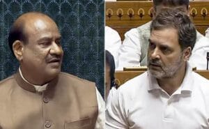 Rahul Gandhi and Om Birla