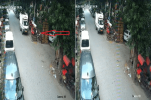 जब अचानक खुले नाले में गिर पड़ा रिक्शा चालक, कैमरे में कैद हुआ मौत का VIDEO