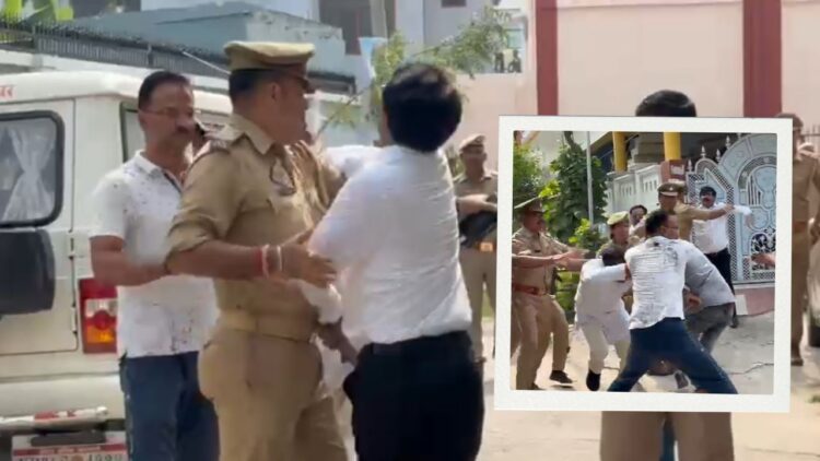 लखीमपुर खीरी में बीजेपी विधायक को मारा थप्पड़, को-ऑपरेटिव बैंक के चुनाव को लेकर विवाद