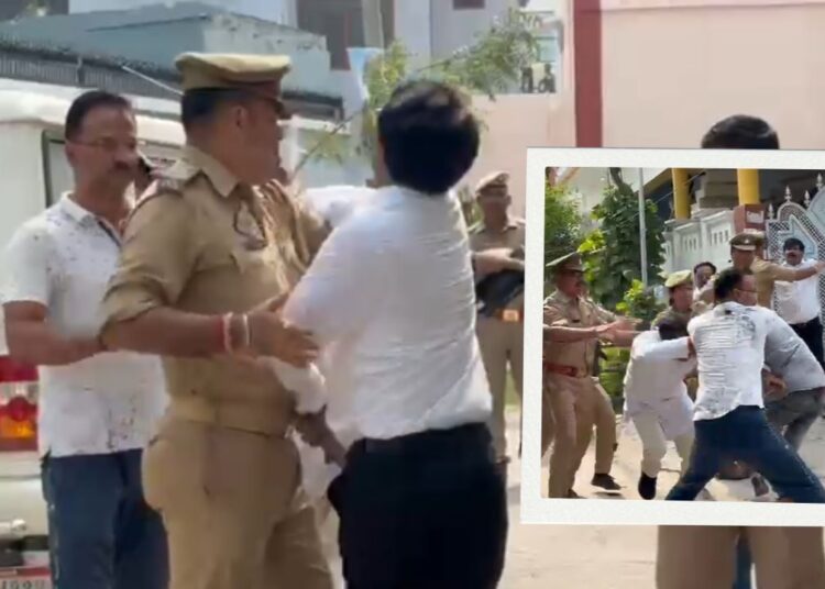 लखीमपुर खीरी में बीजेपी विधायक को मारा थप्पड़, को-ऑपरेटिव बैंक के चुनाव को लेकर विवाद