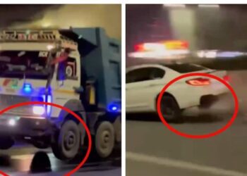 ‘अदृश्य’ स्पीड ब्रेकर का कहर! गाड़ियां उछल रहीं, देखें वीडियो