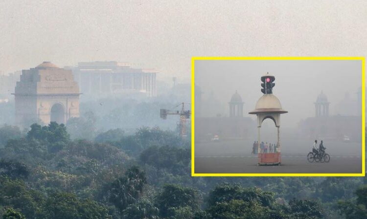 दिल्ली के कई हिस्सों में धुंध की परत छाई, कई इलाकों में AQI 400 के पार