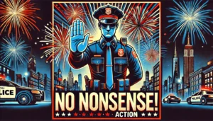 conveying a strict police alert for New Year