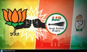 AAP - BJP - Congress, Delhi Election 2025, AAP vs BJP, Phalodi Satta Market Delhi Polls, Delhi Assembly Election Predictions, BJP Election Strategy Delhi, Congress in Delhi Election, Free Electricity Delhi, AAP Corruption Allegations, Satta Market Opinion Polls, BJP Seats in Delhi Election, AAP Majority in Delhi, Congress Weak Performance in Delhi।