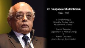 Dr R Chidambaram Passed Away
