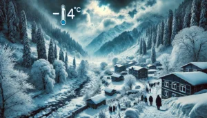 Himachal Pradesh with temperatures as low as minus 14 degrees Celsius