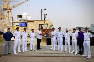 Induction ceremony of the seventh Missile Cum Ammunition Barge