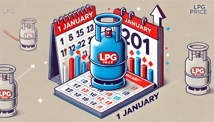 LPG price changes on 1 January