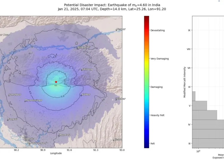 Meghalaya Earthquake, South West Khasi Hills Earthquake, Richter Scale 4.1 Earthquake, Seismic Zone V, Meghalaya Bhookamp, Earthquake Updates in India, Natural Disaster Meghalaya, Indo-Burma Plate Tectonic Activity, Recent Earthquake in India, Earthquake Preparedness Tips।