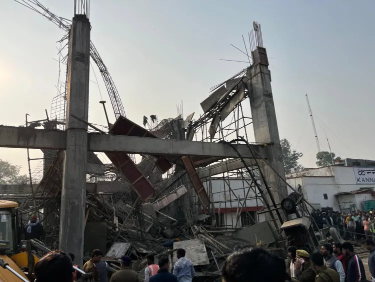 Mohali TDI City Under Construction Showroom Lintel Collapsed