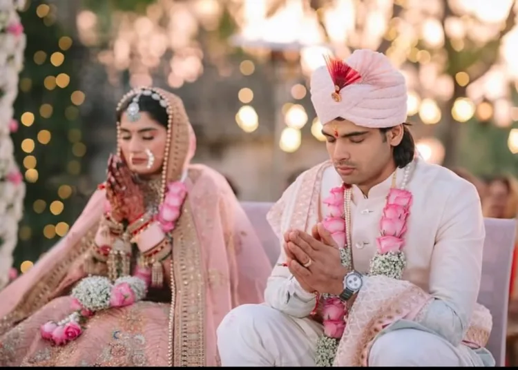 Neeraj Chopra marriage, Himani Mor wedding, Neeraj Chopra wife, Olympic Gold Medalist Neeraj Chopra, Dowry-Free Marriage India, Haryana Marriage News, Himachal Pradesh Wedding, Neeraj Chopra Love Story, Javelin Thrower Neeraj, 2028 Olympics।