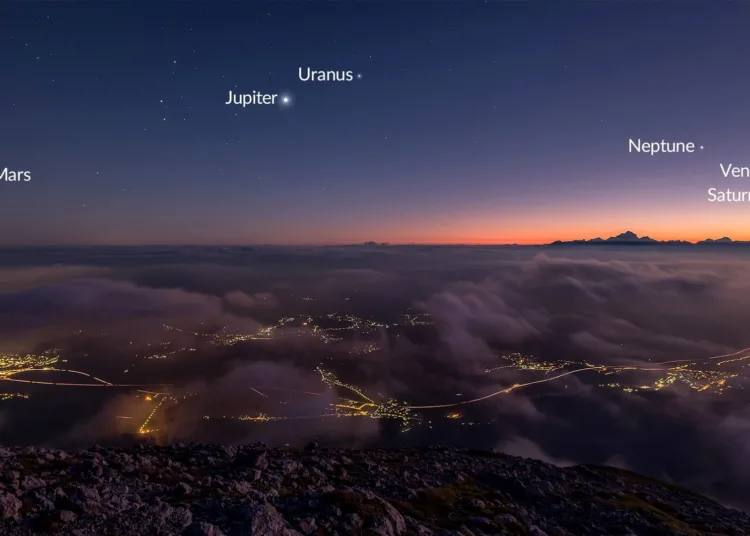 Planetary Parade 2025, ग्रहों की परेड 2025, खगोलीय घटना 2025, 21 जनवरी आसमान में ग्रह, Planetary Alignment 2025, Venus Mars Jupiter Saturn Parade, 8 March Planet Parade, NASA Updates Planetary Parade, Astronomy Events 2025, Sky Watching Events India।