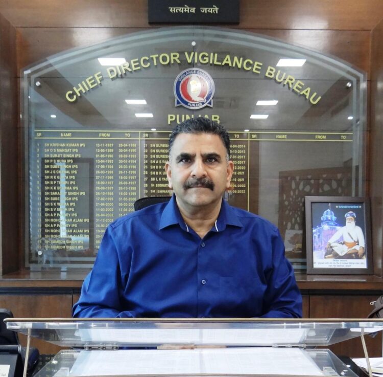 Special DGP-cum-Chief Director Punjab Vigilance Bureau Varinder Kumar
