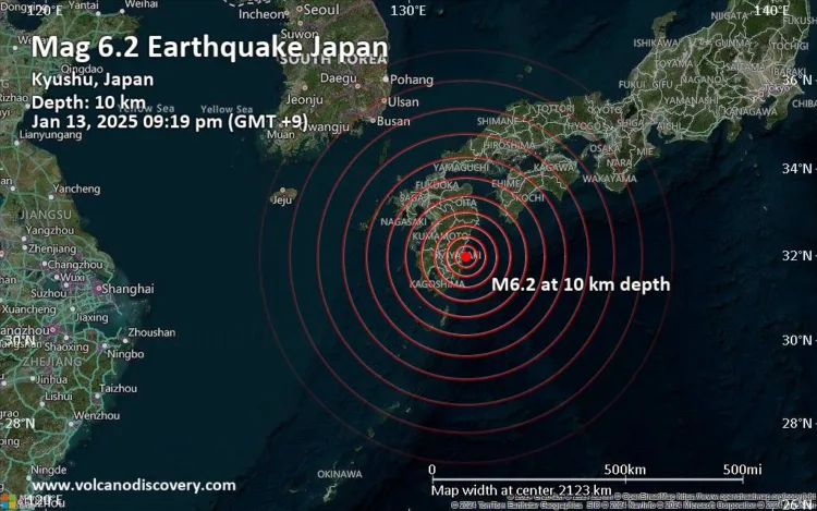 earthquake strikes kyushu japan