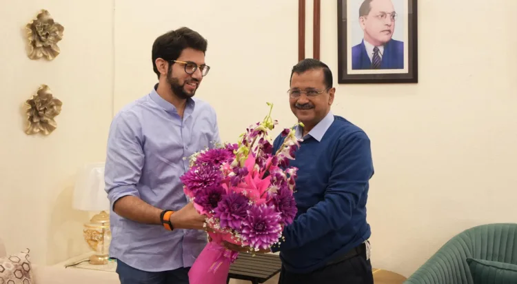 Rahul Gandhi के बाद Arvind Kejriwal से मिले Aditya Thackeray, सियासत में हलचल! 1 Aditya Thackeray Meets Arvind Kejriwal