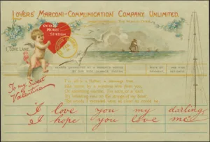 stamp paper on Valentine Day