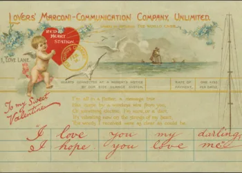 stamp paper on Valentine Day