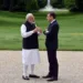 PM Modi hand shake France president Emmanuel Macron ignore